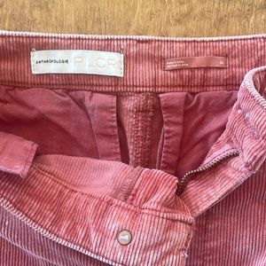 Anthropology pink corduroy pants size 26